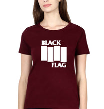 Load image into Gallery viewer, Black Flag T-Shirt for Women-Maroon-Ektarfa.online
