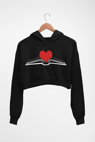 Books Crop HOODIE FOR WOMEN-Black-Ektarfa.online