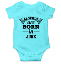 Load image into Gallery viewer, Legends are Born in JunE Kids Romper For Baby Boy/Girl-0-5 Months(18 Inches)-Sky Blue-Ektarfa.online
