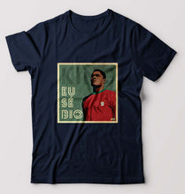 Load image into Gallery viewer, Eusébio T-Shirt for Men-S(38 Inches)-Navy Blue-Ektarfa.online
