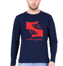 Load image into Gallery viewer, Symbiosis Full Sleeves T-Shirt for Men-Navy blue-Ektarfa.online
