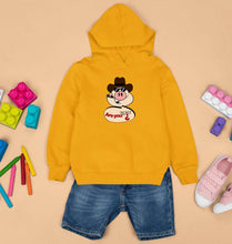 Load image into Gallery viewer, Pig Funny Kids Hoodie for Boy/Girl-1-2 Years(24 Inches)-Mustard Yellow-Ektarfa.online
