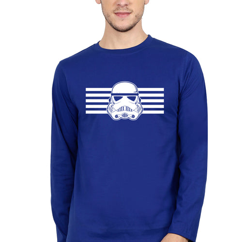 Star War Full Sleeves T-Shirt for Men-Royal blue-Ektarfa.online