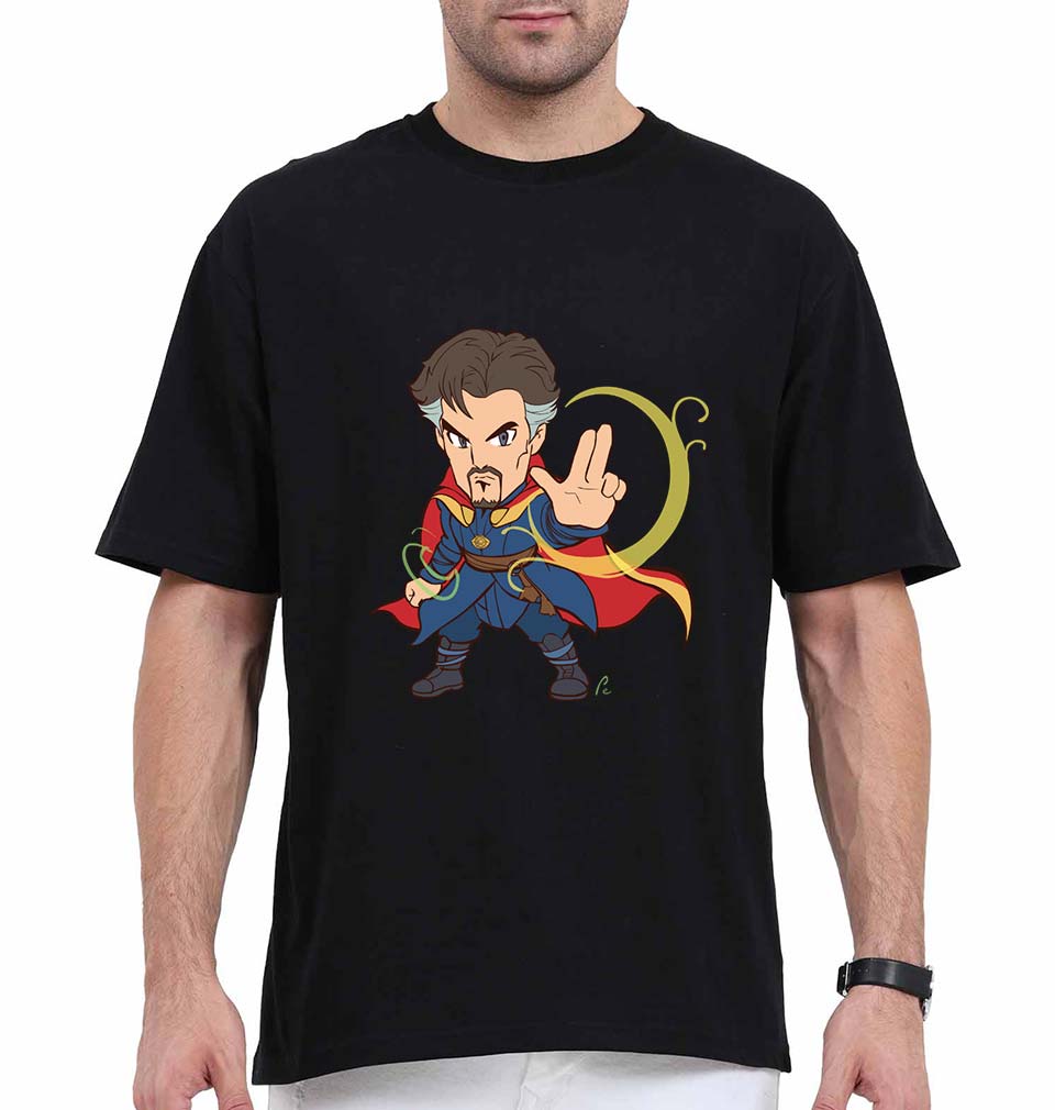 Doctor Strange Superhero Oversized T-Shirt for Men-Black-Ektarfa.online