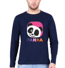 Load image into Gallery viewer, Panda Full Sleeves T-Shirt for Men-Navy Blue-Ektarfa.online
