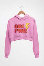 Load image into Gallery viewer, Feminist Girl Power Crop HOODIE FOR WOMEN
