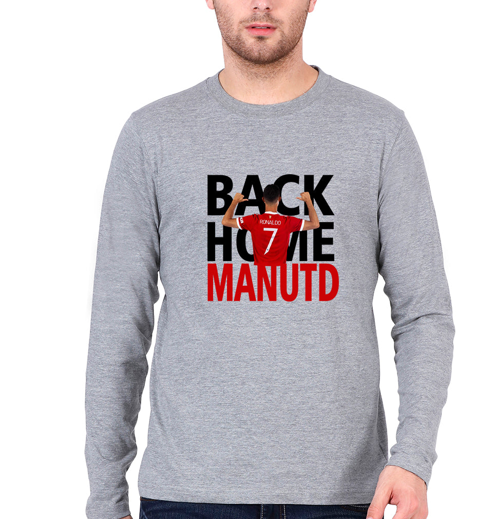 Cristiano Ronaldo CR7Full Sleeves T-Shirt for Men-Grey Melange-Ektarfa.online