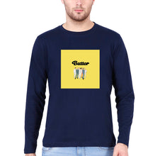 Load image into Gallery viewer, BTS Butter Full Sleeves T-Shirt for Men-Navy Blue-Ektarfa.online
