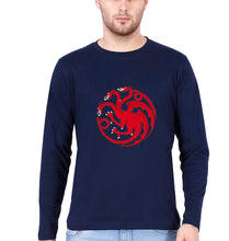 Load image into Gallery viewer, House of the Dragon (GOT) Full Sleeves T-Shirt for Men-Navy Blue-Ektarfa.online
