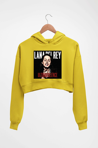 Lana Del Rey Crop HOODIE FOR WOMEN-Mustard Yellow-Ektarfa.online