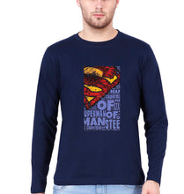 Load image into Gallery viewer, Superman Superhero Dad Full Sleeves T-Shirt for Men-Navy Blue-Ektarfa.online
