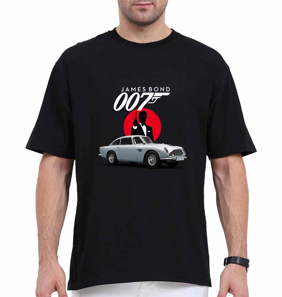 James Bond (007) Oversized T-Shirt for Men-Black-Ektarfa.online