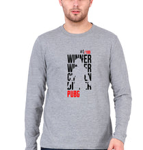 Load image into Gallery viewer, PUBG Winner Winner Chicken Dinner Full Sleeves T-Shirt for Men-Grey Melange-Ektarfa.online
