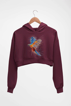 Load image into Gallery viewer, Parrot Crop HOODIE FOR WOMEN-Maroon-Ektarfa.online

