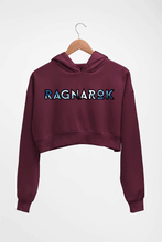 Load image into Gallery viewer, Ragnarok Crop HOODIE FOR WOMEN-Maroon-Ektarfa.online
