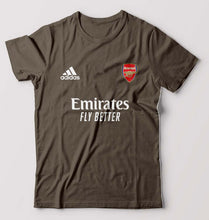 Load image into Gallery viewer, Arsenal 2021-22 T-Shirt for Men-S(38 Inches)-Olive Green-Ektarfa.online
