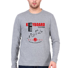 Load image into Gallery viewer, Piano Keyboard Full Sleeves T-Shirt for Men-Grey Melange-Ektarfa.online
