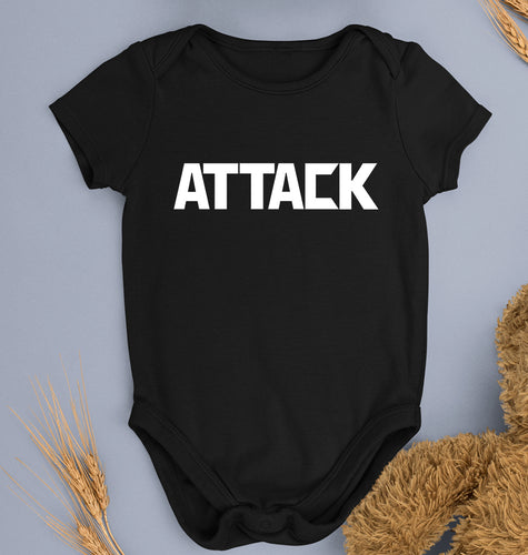 Attack Kids Romper For Baby Boy/Girl-Black-Ektarfa.online