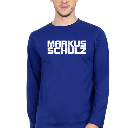 Markus Schulz Full Sleeves T-Shirt for Men-Royal Blue-Ektarfa.online