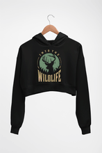 Load image into Gallery viewer, Deer Crop HOODIE FOR WOMEN-Black-Ektarfa.online

