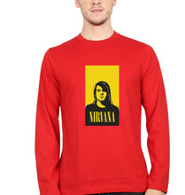 Load image into Gallery viewer, Nirvana Full Sleeves T-Shirt for Men-Red-Ektarfa.online
