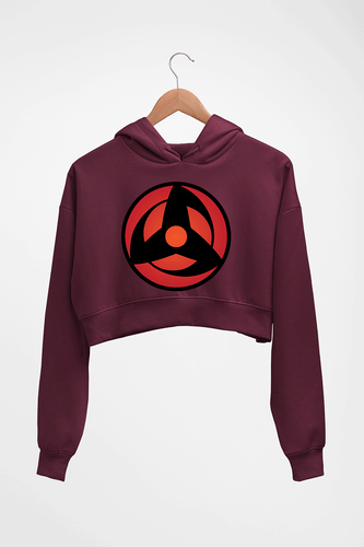 Sharingan Crop HOODIE FOR WOMEN-Maroon-Ektarfa.online