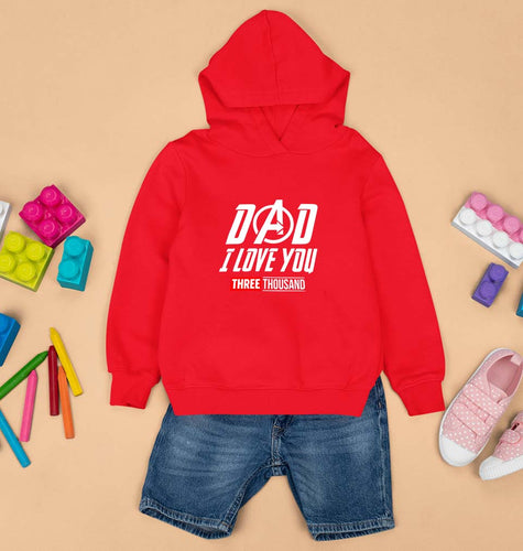 Dad I Love You 3000 Kids Hoodie for Boy/Girl-Red-Ektarfa.online