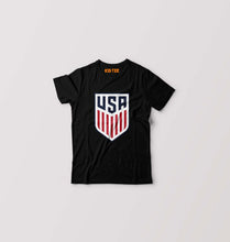 Load image into Gallery viewer, USA Football Kids T-Shirt for Boy/Girl-0-1 Year(20 Inches)-Black-Ektarfa.online
