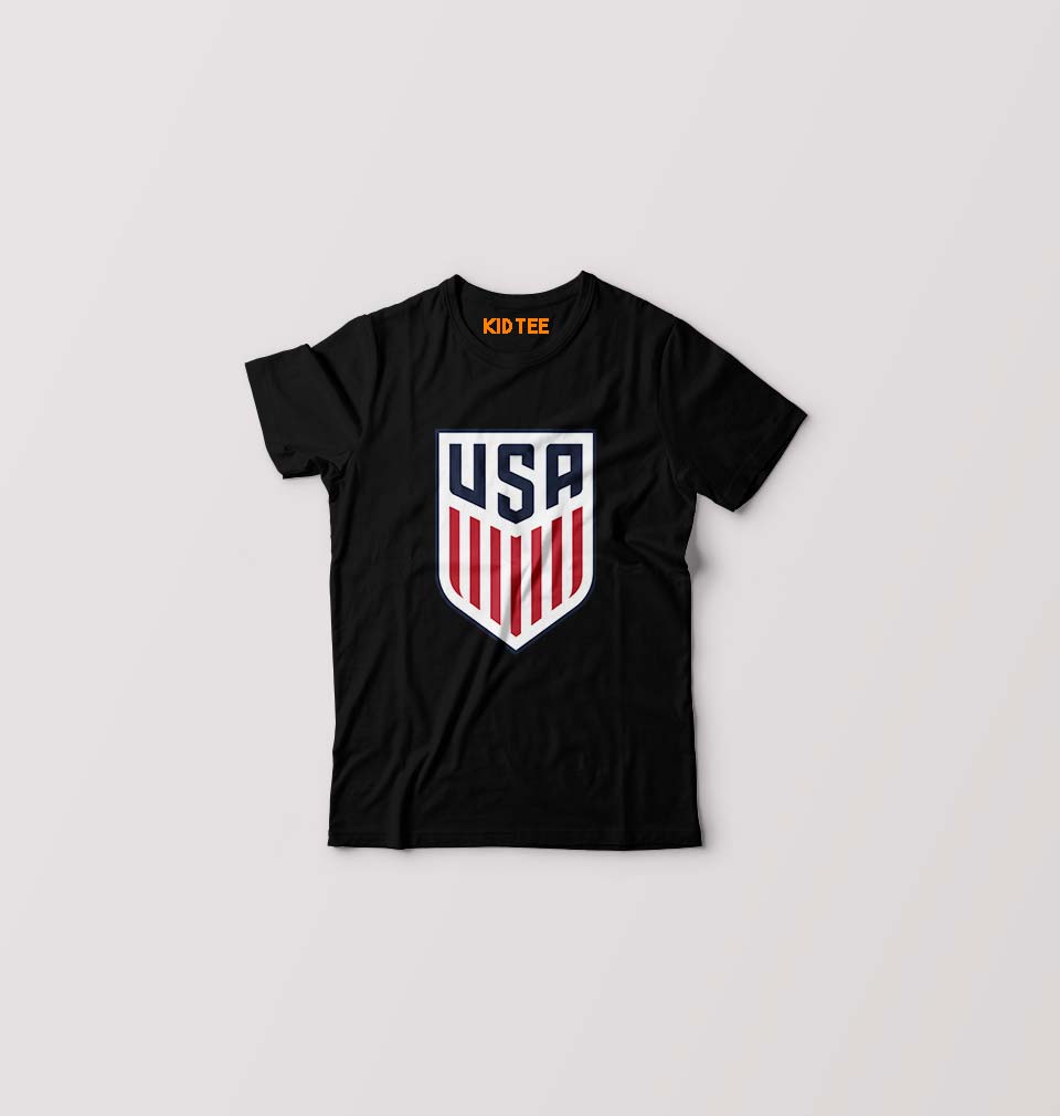 USA Football Kids T-Shirt for Boy/Girl-0-1 Year(20 Inches)-Black-Ektarfa.online