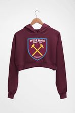 Load image into Gallery viewer, West-Ham Crop HOODIE FOR WOMEN-Maroon-Ektarfa.online

