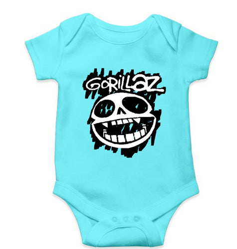 Gorillaz Kids Romper For Baby Boy/Girl-Sky Blue-Ektarfa.online