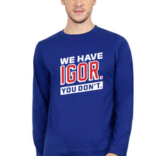 Load image into Gallery viewer, Igor Full Sleeves T-Shirt for Men-Royal blue-Ektarfa.online

