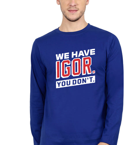 Igor Full Sleeves T-Shirt for Men-Royal blue-Ektarfa.online