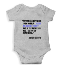 Load image into Gallery viewer, Dwight Schrute Kids Romper For Baby Boy/Girl-0-5 Months(18 Inches)-Grey-Ektarfa.online
