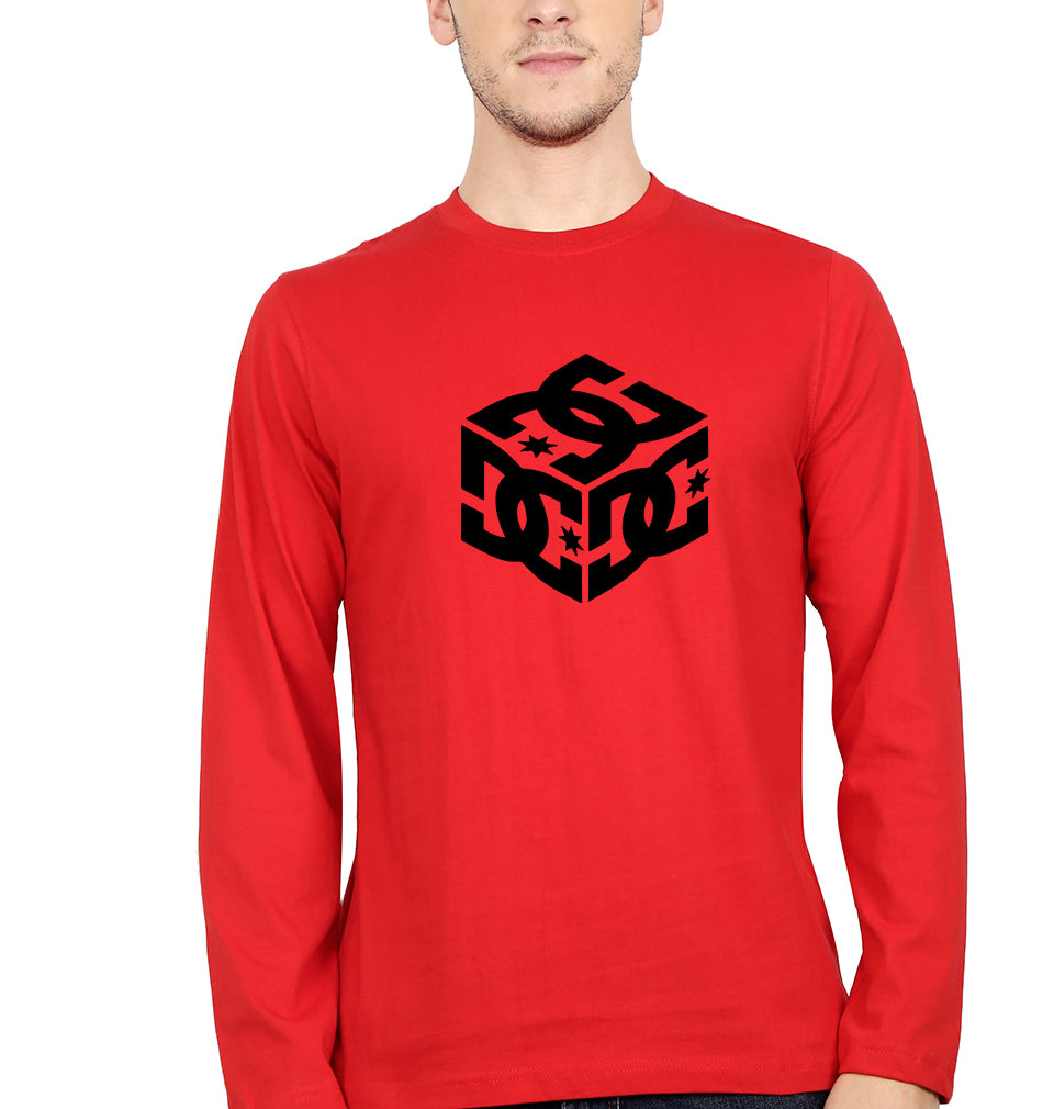 DC Full Sleeves T-Shirt for Men-Red-Ektarfa.online