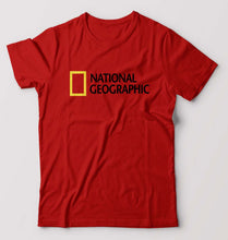 Load image into Gallery viewer, National geographic T-Shirt for Men-S(38 Inches)-Red-Ektarfa.online
