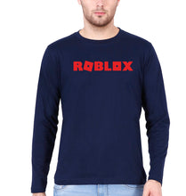 Load image into Gallery viewer, Roblox Full Sleeves T-Shirt for Men-S(38 Inches)-Navy Blue-Ektarfa.online
