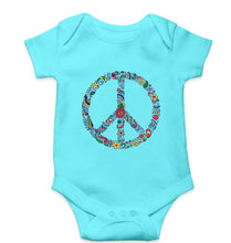 Load image into Gallery viewer, Floral Peace Kids Romper For Baby Boy/Girl-Sky Blue-Ektarfa.online
