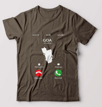 Load image into Gallery viewer, Goa Calling T-Shirt for Men-Olive Green-Ektarfa.online
