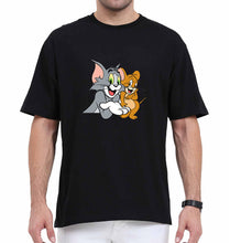 Load image into Gallery viewer, Tom and Jerry Oversized T-Shirt for Men-Black-Ektarfa.online
