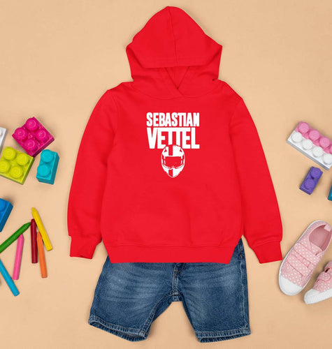 Sebastian Vettel F1 Kids Hoodie for Boy/Girl-RED-Ektarfa.online