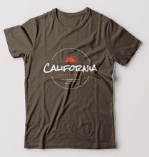 Load image into Gallery viewer, California T-Shirt for Men-S(38 Inches)-Olive Green-Ektarfa.online
