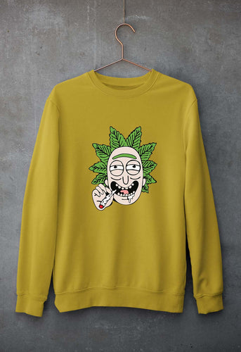 Rick and Morty Unisex Sweatshirt for Men/Women-Mustard Yellow-Ektarfa.online