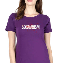 Load image into Gallery viewer, Secularism T-Shirt for Women-Purple-Ektarfa.online
