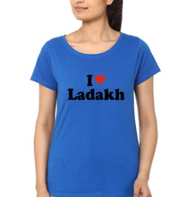 Load image into Gallery viewer, I Love Ladakh T-Shirt for Women-Royal Blue-Ektarfa.online
