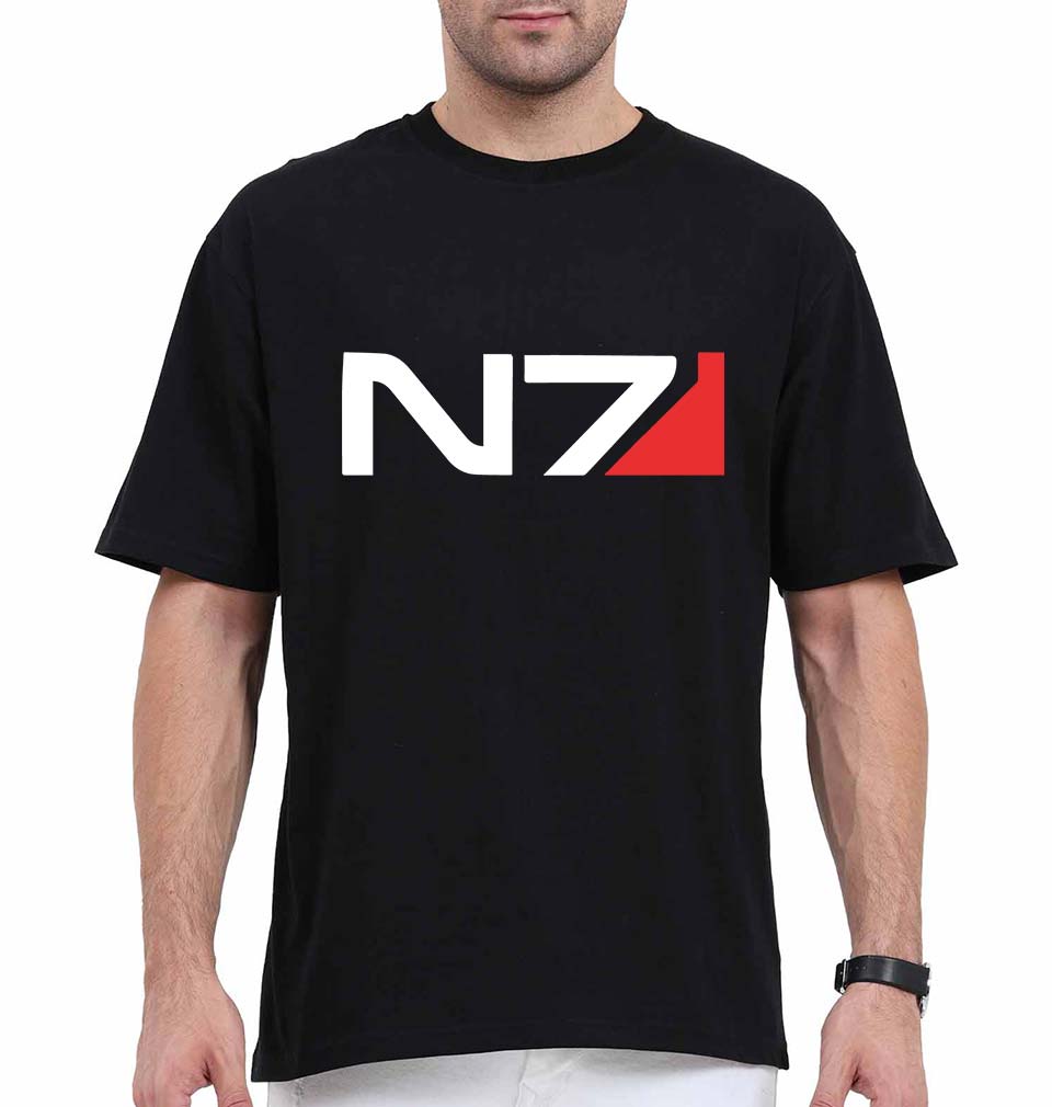 N7 Oversized T-Shirt for Men-Black-Ektarfa.online