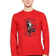 Load image into Gallery viewer, Fear Full Sleeves T-Shirt for Men-S(38 Inches)-Red-Ektarfa.online
