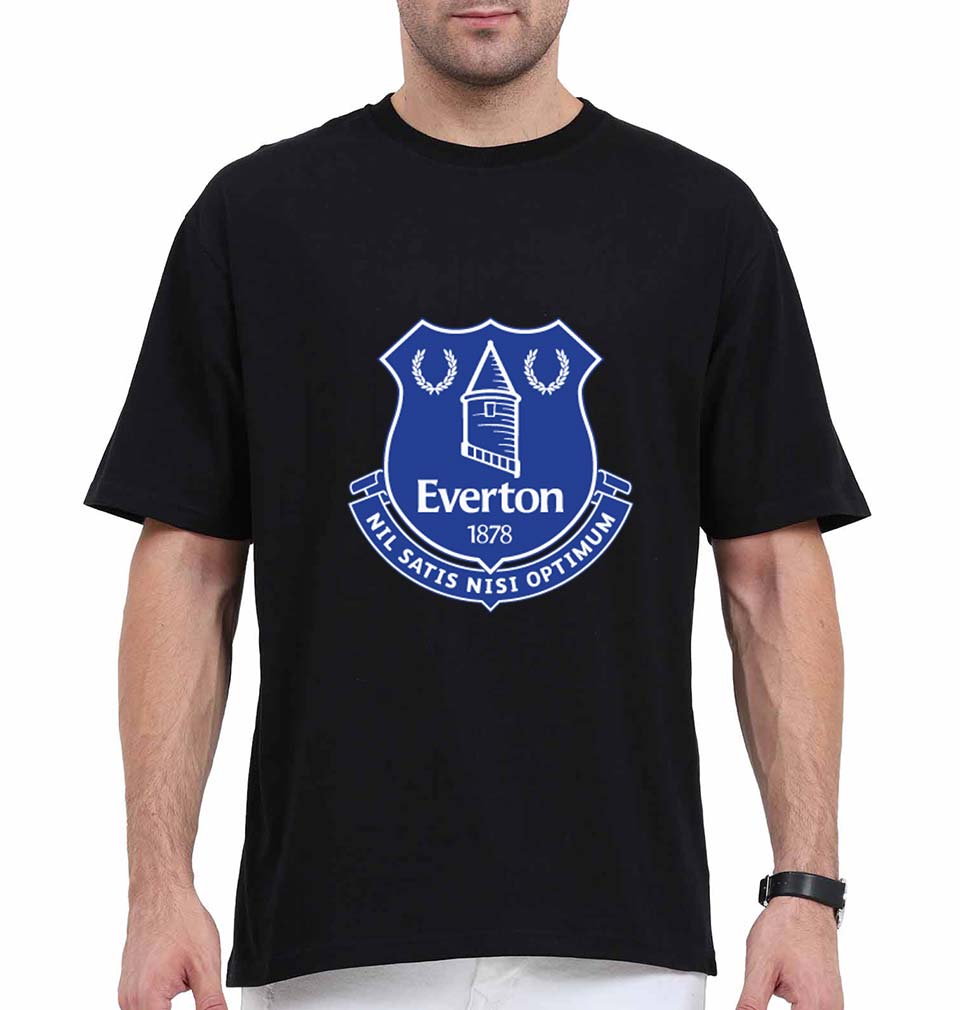 EVERTON Oversized T-Shirt for Men-Black-Ektarfa.online