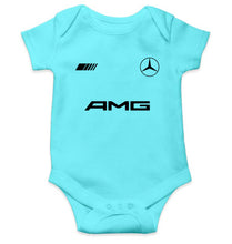 Load image into Gallery viewer, AMG Mercedes Benz Kids Romper For Baby Boy/Girl-0-5 Months(18 Inches)-Sky Blue-Ektarfa.online
