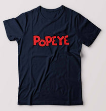 Load image into Gallery viewer, Popeye T-Shirt for Men-S(38 Inches)-Navy Blue-Ektarfa.online
